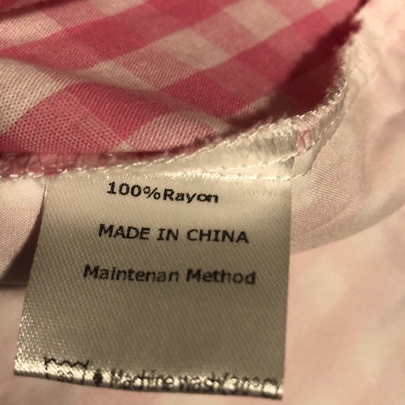 NWT Fashion- Pink Gingham Elbow Sleeves with Wrap  Waist Front/Side Tie Dress - Picture 9 of 10